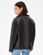Oversize-Bikerjacke aus Kunstleder
